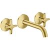 AXOR One rubinetto lavabo a parete, 48130950, One ottone spazzolato [Rubinetteria Bagno > Rubinetteria Lavabo]