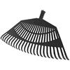 Saturnia Rastrello da giardino in plastica trapezoidale colore nero 32 denti