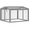 Outsunny serra a freddo Serra a freddo con copertura in legno e policarbonato resistente alle intemperie Grigio chiaro 90 x 80 x 58 cm