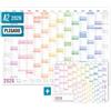 Häfft Calendario da parete Häfft® 2026 formato A2 in spagnolo Rainbow