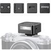 Zeniko ZF08 Mini flash Speedlite in alluminio, CCT 6500 K ± 200 K, luce flash per fotocamera Canon, Nikon, Sony, Fuji, Leica e altre fotocamere reflex con contatto singolo Hot Shoe (nero)