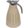 HUIZHENSHENG Caraffa Termica Per Caffè In Acciaio Inossidabile, Brocca Termica In Rattan, Isolamento Sottovuoto A Doppia Parete Da 1,5 Litri/50 Once, Ritenzione Del Calore Per 12 Ore E Del Freddo Per (Color:Beige)