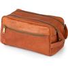 Berliner Bags Beauty Case Tim M da Viaggio Unisex Grande in Vera Pelle | Marrone, Fodera in Cotone, Tasca Interna ed Esterna, Chiusura Magnetica, Manico Comodo, per Trucco e Rasoio