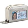 GAEKEAO Porta Carte di Credito Donna in Vera Pelle, RFID Blocco Porta Carte Credito Portafoglio, Portamonete con cerniera