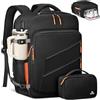 MATEIN Zaino da Viaggio Easyjet 45x36x20, Bagaglio a Mano per PC 17 Pollici, Grande Borsa da Cabina con Porta Scarpe, Travel Backpack Impermeabile con Caricatore USB per Scuola Lavoro Trekking, Nero