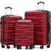 COOLIFE Set di 3 valigie, M+L+XL, guscio rigido in ABS, con lucchetto TSA