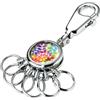 Troika COLOURFUL LEAVES Portachiavi ad anello e catena 9 centimeters Multicolore (Mehrfarbig)