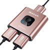 GANA Sdoppiatore HDMI Switch HDMI Splitter 4K Bidirezionale (2 Ingresso a 1 Uscita o 1 in a 2 out) Alluminio Commutatore HDMI Supporta 4K 3D 1080P per TV, Fire stick, Xbox, PS3 PS4 PS5, pink