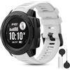 CHULN Cinturino di ricambio per smartwatch da 22 mm, compatibile con Garmin Instinct/Instinct 2/Solar/2 Solar, regolabile, sportivo, in morbido silicone, cinturino di ricambio per smartwatch (senza