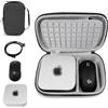 XINGFUDAO Custodia Rigida compatibile con Apple Mac Mini M4/M4 Pro 2024, Adatta per Mouse e Accessori, Impermeabile e Resistente All'abrasione, Nero