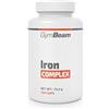 GymBeam Ferro Integratore - Iron Complex Con Zinco, Vitamina C e B9 - Supporta Produzione Globuli Rossi, Funzioni Cognitive e Metabolismo Energetico - Per Capelli, Pelle e Unghie Sane (240 cps)
