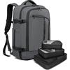 BANGE, zaino da viaggio per il pernottamento, 40 litri, omologato dalla FAA per i voli, borsa da viaggio, zaino per il trasporto, Grigio, 18.5Hx12.5Lx9.5W, Zaini