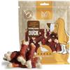 MERSJO Snack per Cani Premium Petto d'Anatra Avvolti in Ossicini di Calcio, Snack per Cani Senza Cereali, Essiccati all'Aria, 500g