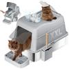 Shikha Lettiera per gatti in acciaio inox, Lettiera Gatto Chiusa XXL, 110° flip-cover design Lettiera Gatto Grande, 60*42*44 cm lettiera in acciaio con coperchio, 38L capacità, prova perdite e facile pulire
