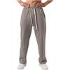 Generic Pantaloni della tuta a gamba aperta con coulisse per uomo Baggy Tall Solid Color Wide Leg Lounge Pants Active Comfy Loose Open Bottom Joggers Vita alta Gamba larga 2025 Pantaloni rilassati Yoga, cachi