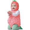 Generico Costumi Carnevale Neonati Cosplay di Fragole Carino Set, Pagliaccetto Neonato Invernale in Pile, Tutina Neonato Femmina Unisex con Cappuccio Caldo Pigiama Neonato Invernali Bambino (Red, 3-6 Months)