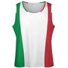 Generic Canotte Uomo Stringer Italia Modello di Bandiera Nazionale Senza Maniche Allenamento in Palestra Bodybuilding Fitness T-Shirt muscolari,Bianco,2XL