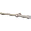 Gardinia Set Bastone per Tende Shorty, 1 Corsia, Ø 25 mm, Shabby Chic, 160 cm, Rovere