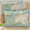 PETTI Artigiani Italiani - Coppia di Federe Cuscino 40x60 cm in Microfibra, Cuscini Arredo Camera da Letto, Divano, Salotto, Set 2 Fodere Copricuscino, Federa Tropical Celeste O, 100% Made in Italy
