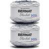 Bernat Blanket Perfect Phasing Deep Black Cake Yarn - 2 confezioni da 299,37 g - 100% poliestere - #6 Super Bulky - 220 metri per lavoro a maglia, uncinetto, artigianato e amigurumi, filato di