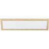 Eglo Led Panel Piglionasso, con cornice decorativa in | legno, lampada da soffitto in legno marrone chiaro, luce da cucina e ufficio, illuminazione bianco neutro, L 124,5 cm