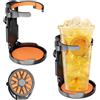 Ooioahuaoo 2 Pezzi Portabevande auto, Pieghevoli, Regolabili su e giù, Stabili e non cadono, Portabicchieri pieghevole auto, Adatti a vari tipi di tazze di altezza (Arancione)