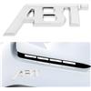 CGEAMDY Auto Distintivo Emblemi Adesivi, Autos ABT Badge Logo Sticker, Distintivo Logo Emblema Grill, Autos Universal Car Styling Trunk Emblem Stickers, Emblema Griglia Auto 3D ABT(Argento)