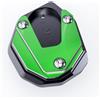 ZEXDDI Adatto per Kawasaki Z650 Z900 RS Ninja 650 1000SX ZX6R ER6N Ninja 250 300 Z1000 Moto CNC Cavalletto Piede Ingranditore Cavalletto Laterale Estensione Pad (verde)