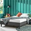 Zinus Curtis Essential - Telaio per letto imbottito con piattaforma, non necessita di boxspring, stabile rete in legno, montaggio rapido, senza testiera, 100 x 200 cm