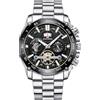 RORIOS Orologio Uomo Cronografo Analogico 30M Impermeabile Sportivo Watch Orologioes da Polso Movimento al Quarzo Classico Luminoso Argento