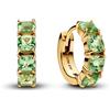 Pandora Timeless 263851C01 - Orecchini a cerchio in argento sterling placcato oro 14 carati, con zirconi