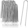 COM-FOUR® 100x ancoraggi a terra in acciaio rivestito - robusti picchetti per il fissaggio di pile e pellicole per erbacce - ancoraggi a terra per giardino e campeggio (100 pezzi - 200x25x3,8 mm)