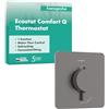 hansgrohe Ecostat Comfort Q - Miscelatore termostatico incasso, Rubinetto termostatico con blocco di sicurezza (SafetyStop) a 40° C, Termostato, 1 utenza, cromo nero spazzolato, 33712340