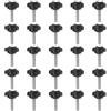 QUARKZMAN 25 Pezzi Pomelli a Stella M5 x 25mm Vite Filettata in Acciaio Inossidabile 304, 25mm Manopola Zigrinata Vite a Testa Zigrinata a 6 Stelle Plastica Impugnatura Manopola, Nero