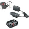 Bosch Starter Set Batteria e caricabatteria da 18 Volt (1x batteria 2,5 Ah, caricabatteria AL 18V-20, sistema da 18 Volt, in confezione di cartone)