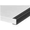 Protalwell Bordatura a forma di U, bordo in gomma flessibile autoadesivo, misura 25 mm, adatta per 24-26 mm, protezione per bordi per compensato, mensola, porta dell'armadio, parte superiore del cassetto, 3m