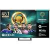 Hisense TV 65 QLED 4K 2025 65A72Q, Smart TV VIDAA U8, Dolby Vision, HDR 10+, Game Mode Plus, Dolby Atmos 2.1 con Subwoofer, Alexa Built-in, VIDAA Voice, Tuner DVB-T2/S2 HEVC 10, lativù 4K, 65''