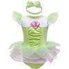 HIHCBF Neonata Costume di Carnevale Vestito da Principessa Fata dei Fiori Pagliaccetto per Bimba Compleanno Festa Halloween Cosplay Natale Abitini per Bambina con Archetto 3-6 mesi