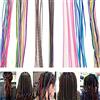 MerrQchang 56 corde colorate per capelli per feste in evidenza con glitter, filo per trecce, per ragazze e donne