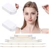 Votvlog 40 Pezzi Face Lift Tape, Invisibile Face Lifting Tape con 8 Corde, Tiranti Viso Lift Istantaneo Sollevamento, Forma di V Cerotti Viso Lifting, Strumenti per Riduce le Rughe per Occhi, Collo