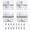 Tinoaly 4pz Cerniere in Acciaio Inox Ghiacciaia Sostitutive per Coleman Parti, Kit Riparazione Cerniere Ghiacciaia con 16 Viti Accessori Frigo Campeggio per 5235 5250 5286b 6262 6270