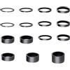 Yphzmtz Set di 15 distanziatori per bicicletta, 7 misure, in fibra di carbonio, per bici da strada, distanziatori per bicicletta, 1 mm/2 mm/3 mm/5 mm/10 mm/15 mm/20 mm
