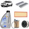 OP Kit tagliando 4 filtri + 4L olio Q8 Elite 0W-30 per Citroen C5 AirCross 1.5 BlueHDi gasolio 2018+
