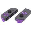 eXtremeRate Tasti Kit per Joycon,Pulsanti Direzionali ABXY SR SL L R ZR ZL Trigger Grilletto Molle Ricambio per Nintendo Switch/OLED Controller con Cacciaviti,Senza Joycon-Trasparente Viola Atomico