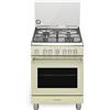 Bompani Cucina a gas, n° 4 fuochi, forno elettrico, 60x60 cm, crema - BOMBO643MJN