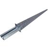 NAJDER Supporto per pali, ancoraggio a terra a manicotto per profili in acciaio 60x40 mm, Lunghezza totale: 790 mm, Acciaio zincato a caldo, Fissaggio per recinzione