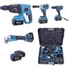Vokot KIT 4in1 Trapano a percussione, Trapano Avvitatore e Smerigliatrice a batteria 68V, trapano a martello e ad impulsi svita bulloni flex professionale con motore brushless, valigetta inclusa