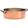 Baldassare Agnelli Pentole Agnelli ALCU104PI24 Casseruola Alta in Rame con 2 Maniglie inox, Rame Stagnato per Induzione, 24 cm