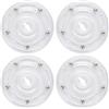 TopHomer Giradischi in acrilico da 10 cm, 4 pezzi, con cuscinetti a sfera Lazy Susan, base girevole per scrivania, cucina, decorazione di torte, trucchi, trasparente