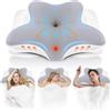 NVKHG Cuscino Cervicale Memory Foam Ergonomico, Cuscino Ortopedico per Dormire di Lato, Supini e a Pancia in Giù, Migliora la Qualità del Sonno, 62x41x13/11 cm